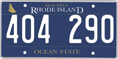 RI license plate 404290