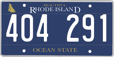RI license plate 404291