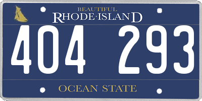 RI license plate 404293