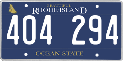 RI license plate 404294