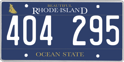 RI license plate 404295