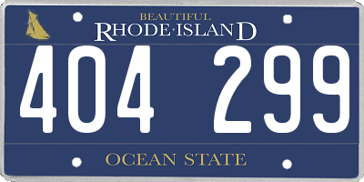 RI license plate 404299