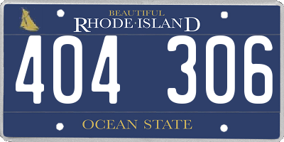 RI license plate 404306