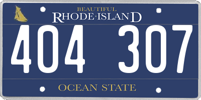 RI license plate 404307