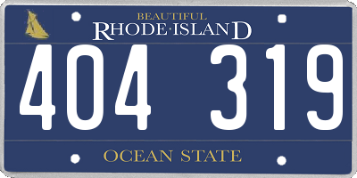 RI license plate 404319