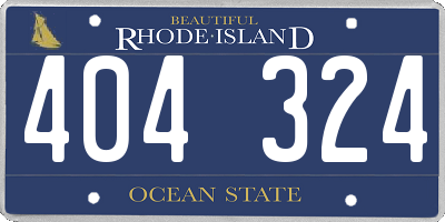 RI license plate 404324
