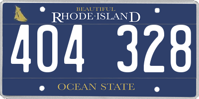 RI license plate 404328