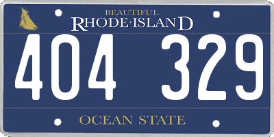 RI license plate 404329