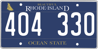 RI license plate 404330