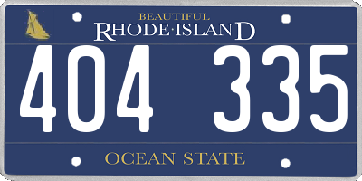 RI license plate 404335