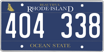 RI license plate 404338
