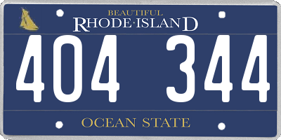 RI license plate 404344