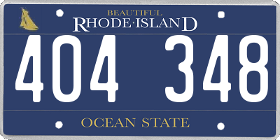 RI license plate 404348
