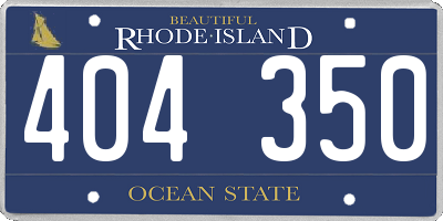 RI license plate 404350