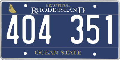 RI license plate 404351