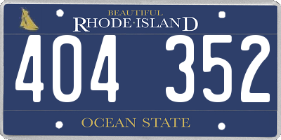RI license plate 404352