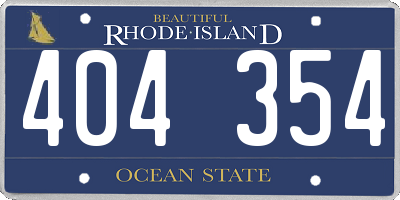 RI license plate 404354