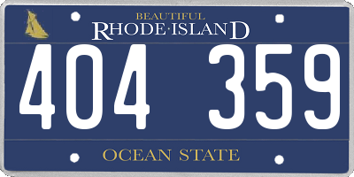 RI license plate 404359