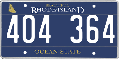 RI license plate 404364