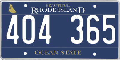 RI license plate 404365