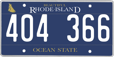 RI license plate 404366