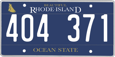 RI license plate 404371