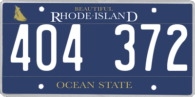 RI license plate 404372