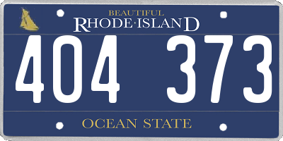 RI license plate 404373