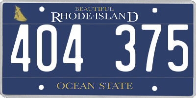 RI license plate 404375