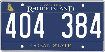RI license plate 404384