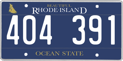 RI license plate 404391