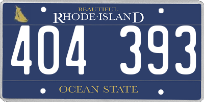RI license plate 404393