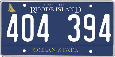 RI license plate 404394