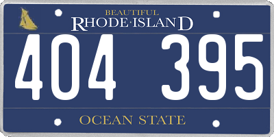 RI license plate 404395