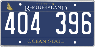 RI license plate 404396