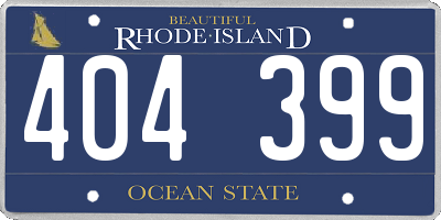RI license plate 404399