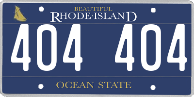 RI license plate 404404