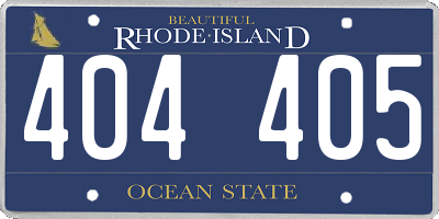 RI license plate 404405