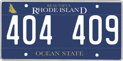 RI license plate 404409