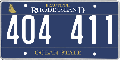 RI license plate 404411