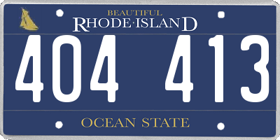 RI license plate 404413