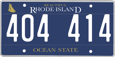 RI license plate 404414