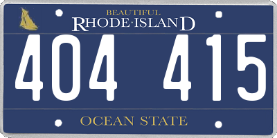 RI license plate 404415