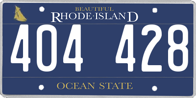 RI license plate 404428
