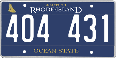 RI license plate 404431