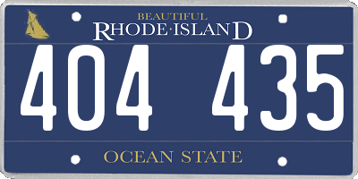 RI license plate 404435