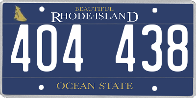 RI license plate 404438