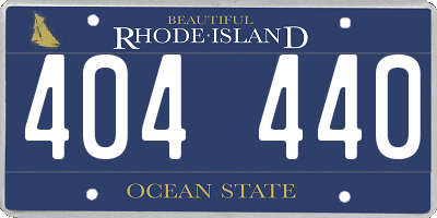 RI license plate 404440