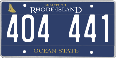 RI license plate 404441