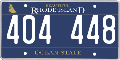 RI license plate 404448